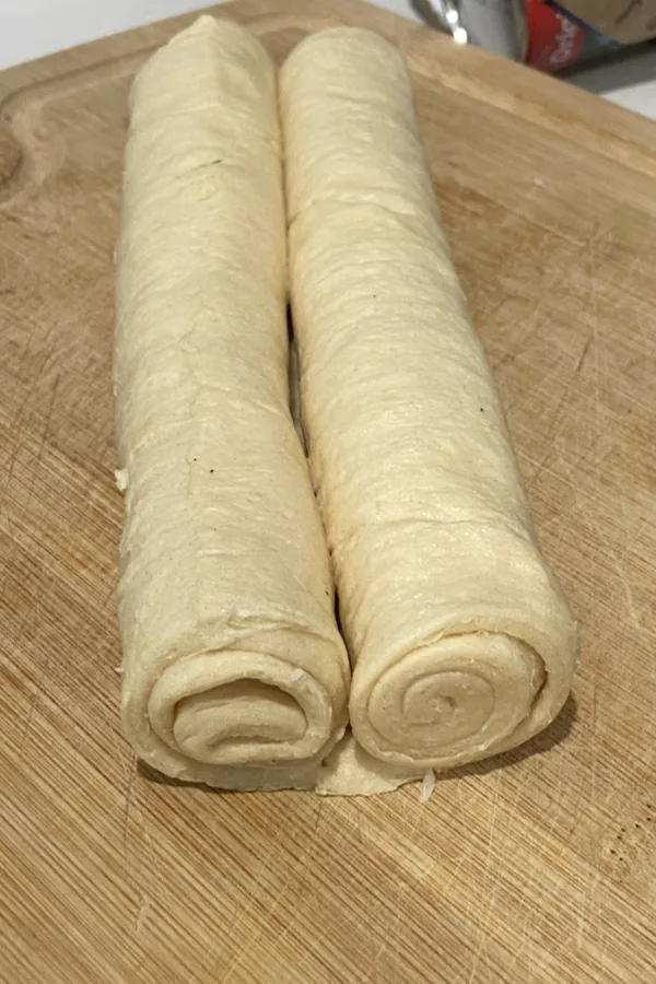 crescent roll ready to be made into Valentine's Day Breakfast