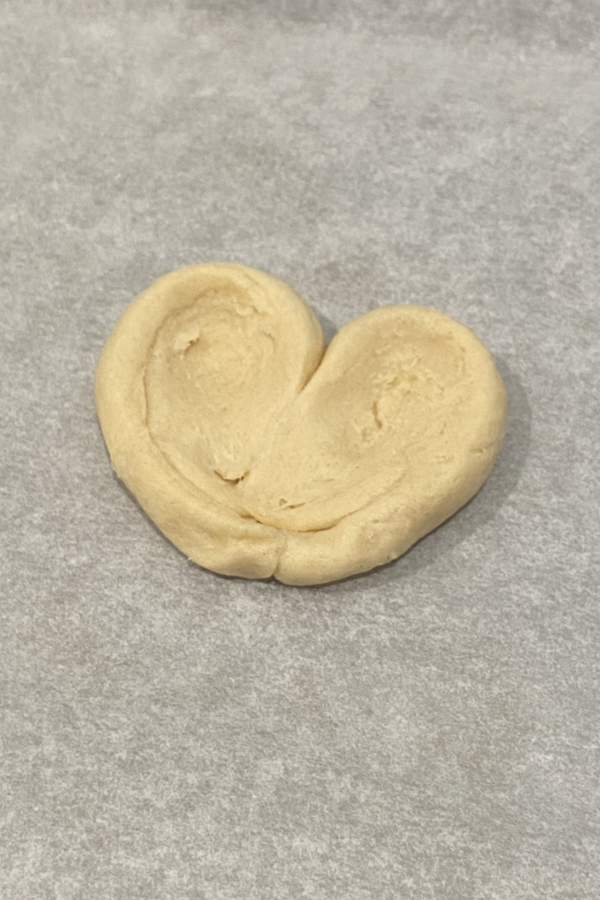 heart shape dough