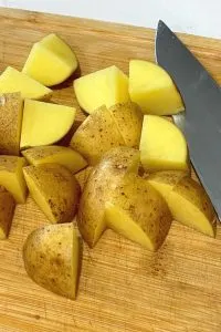 cut potatoes