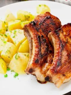 sheet pan pork chops and potatoes