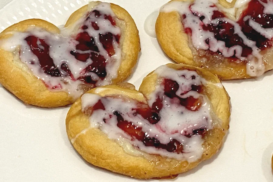 heart shaped danish