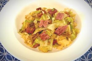 fried corned beef and cabbage
