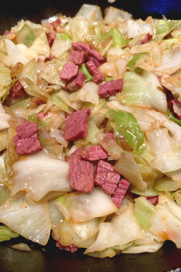 fried corned beef and cabbage 