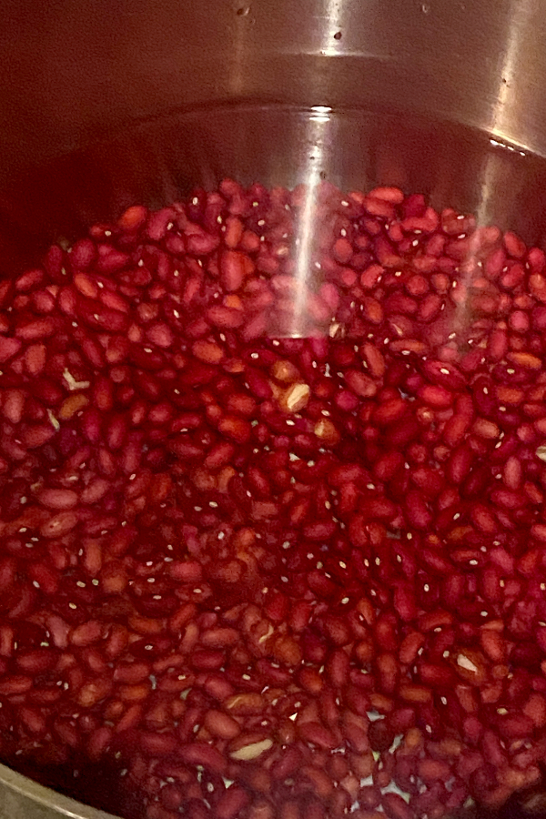 soaking beans 