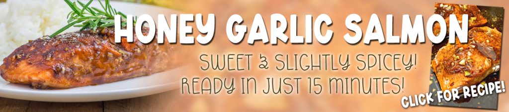 honey garlic salmon ad