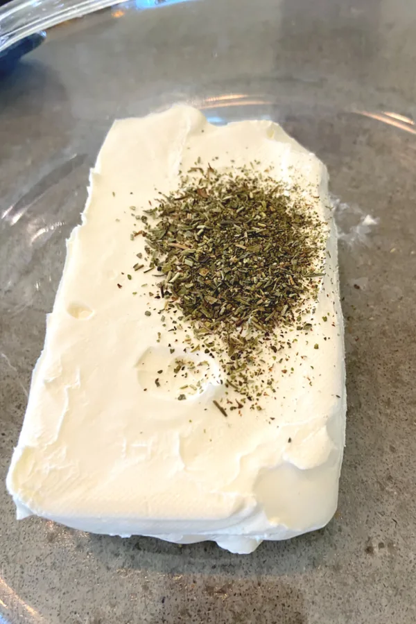 cream cheese and Italian seasoning 