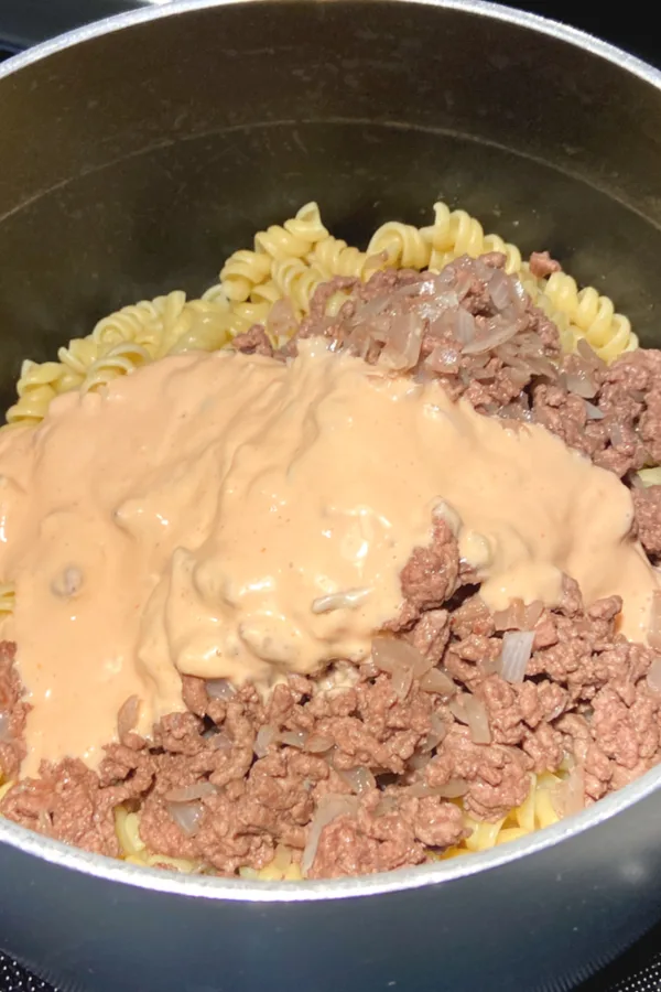 noodles ground beef and thousand island dressing 