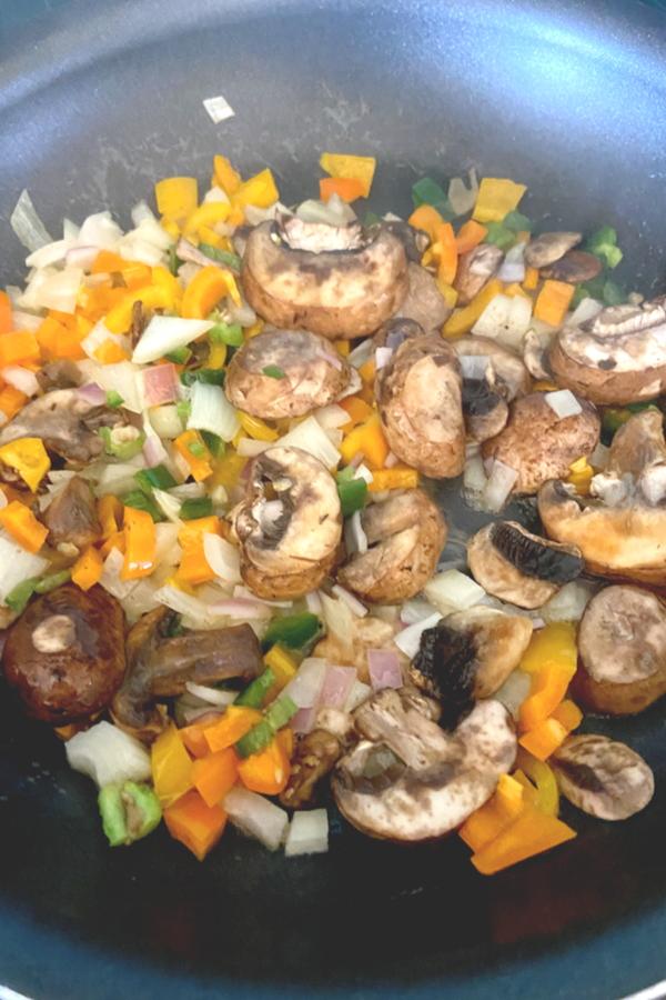 sauteed vegetables in a skillet