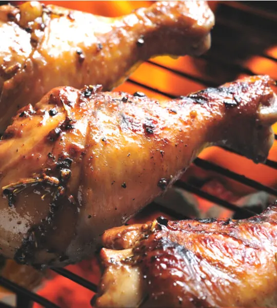 grilled barbecue chicken legs