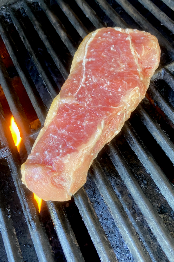 strip on the grill 