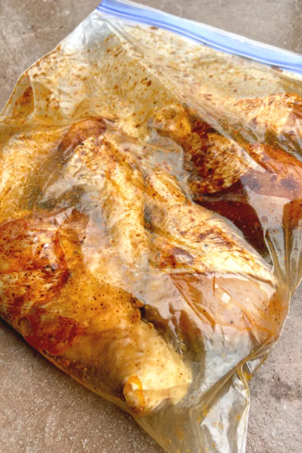 dry barbecue rub on chicken