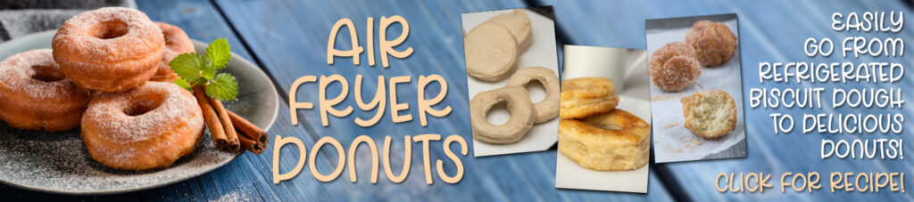 air fryer donut banner ad