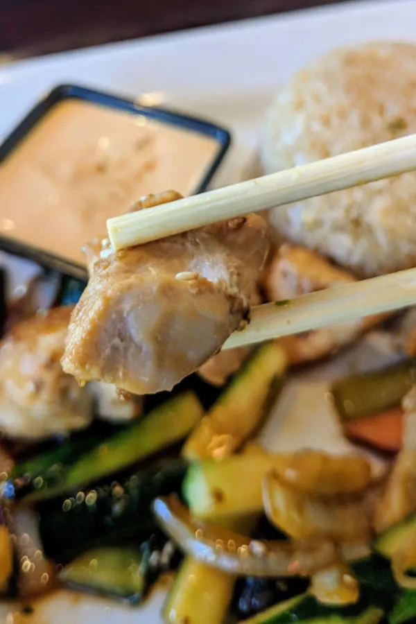 chicken and chopsticks