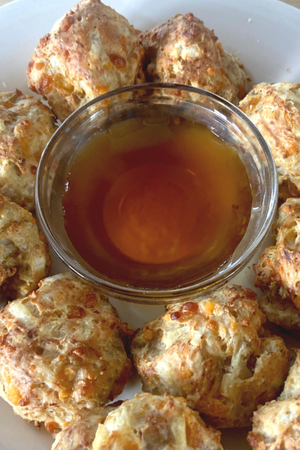 sausage hash brown bites with syrup