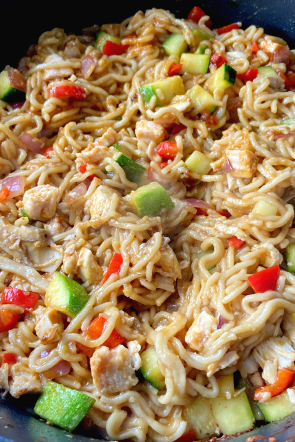 noodles with chicken and veggies 