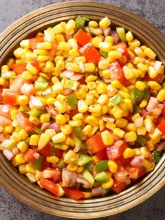 skillet corn made with tomatoes