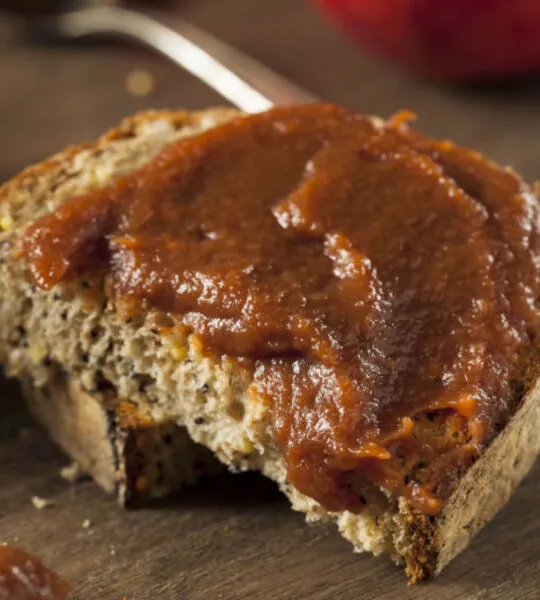 instant pot apple butter on toast
