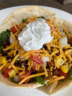 leftover hamburger taco salad