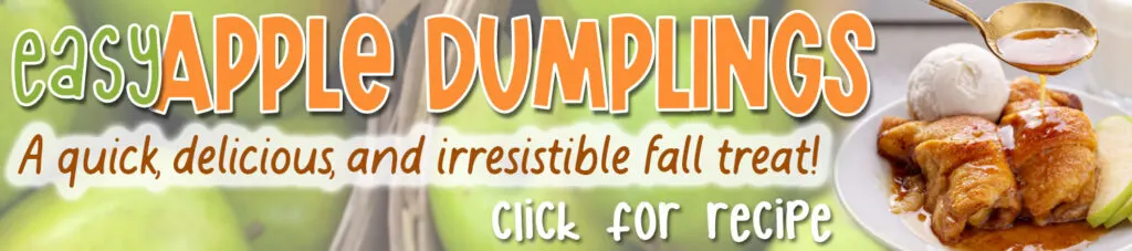 apple dumplings banner ad