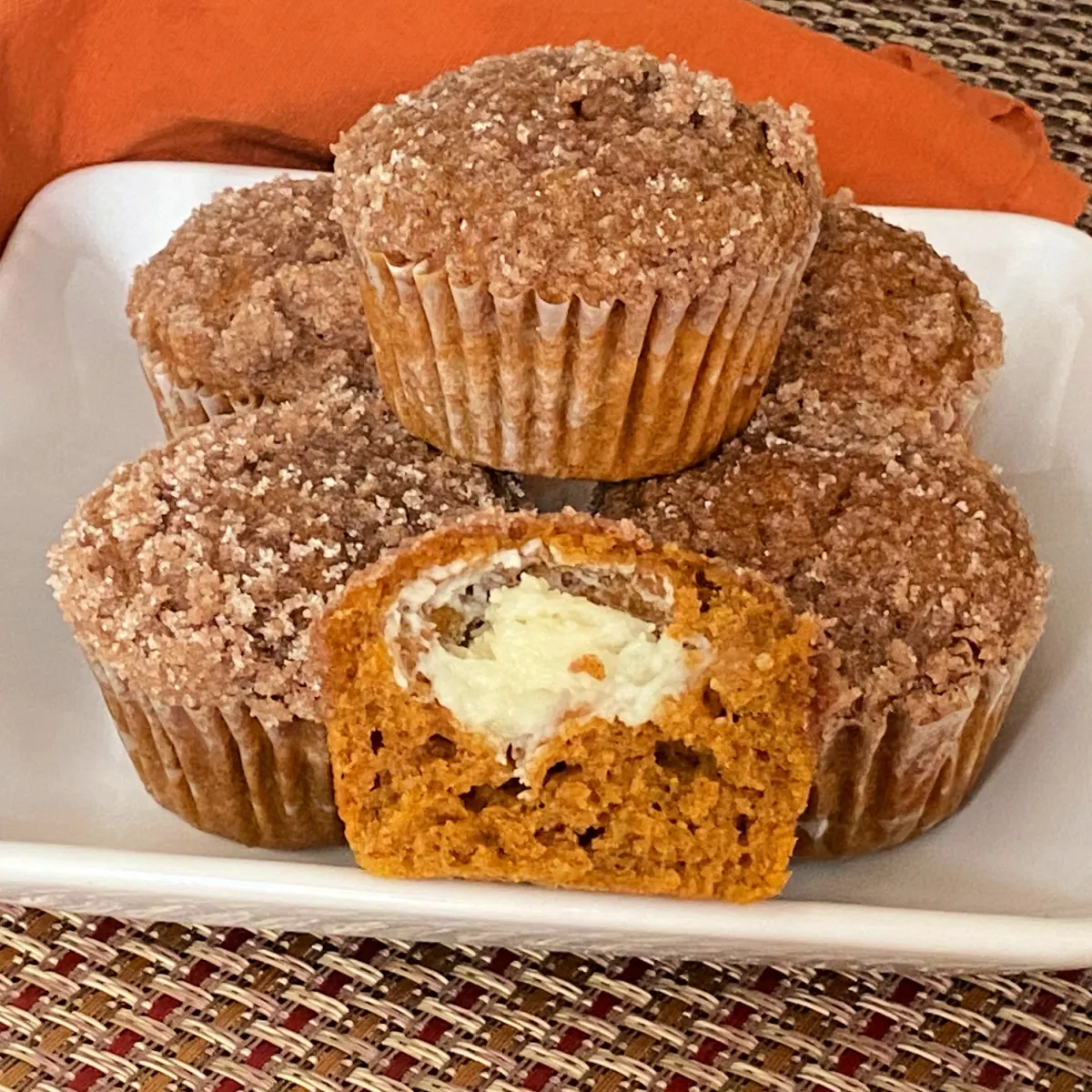 cream filled pumpkin muffins