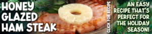 honey glazed ham steak banner ad