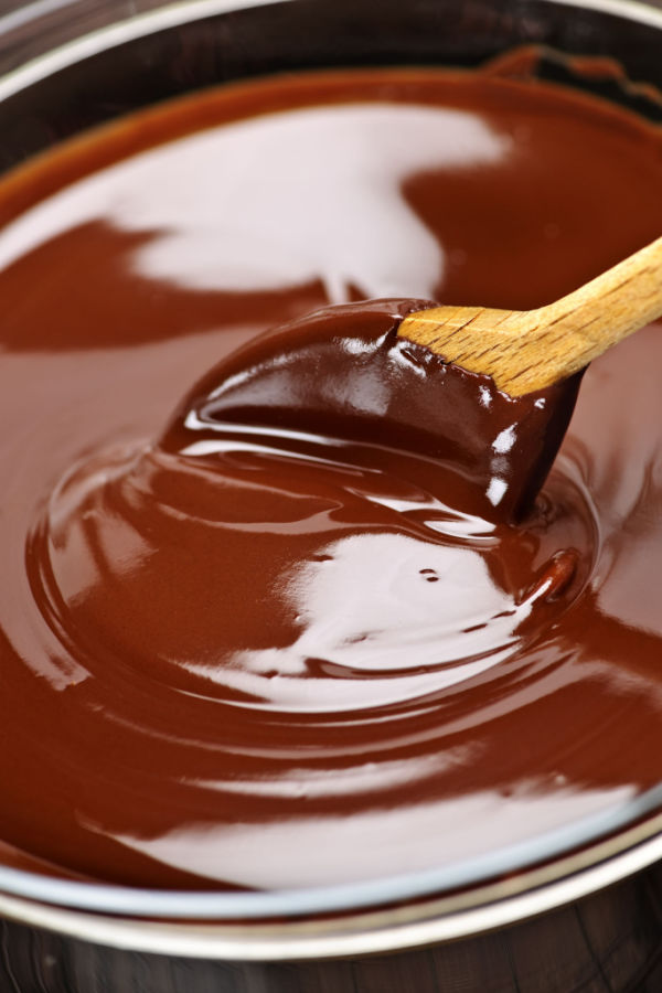 melting chocolate to dip peanut butter balls