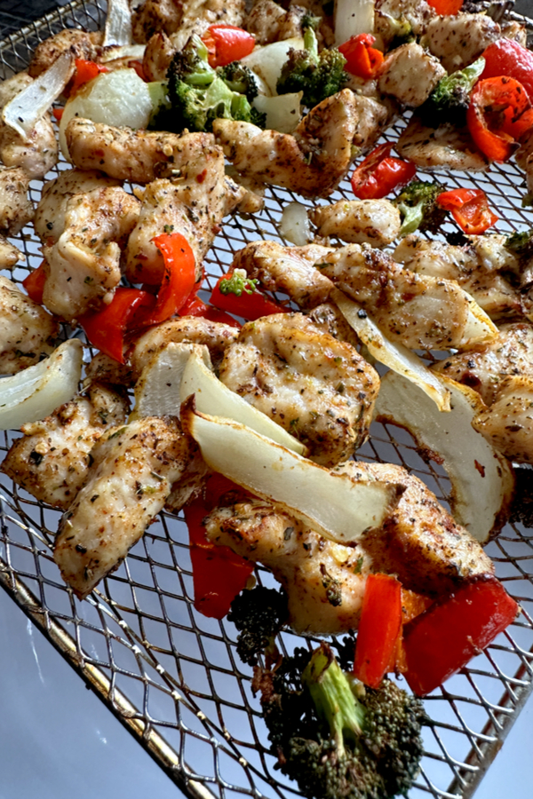 air fryer chicken and vegetables 