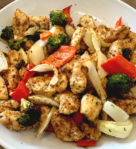 air fryer chicken and vegetables