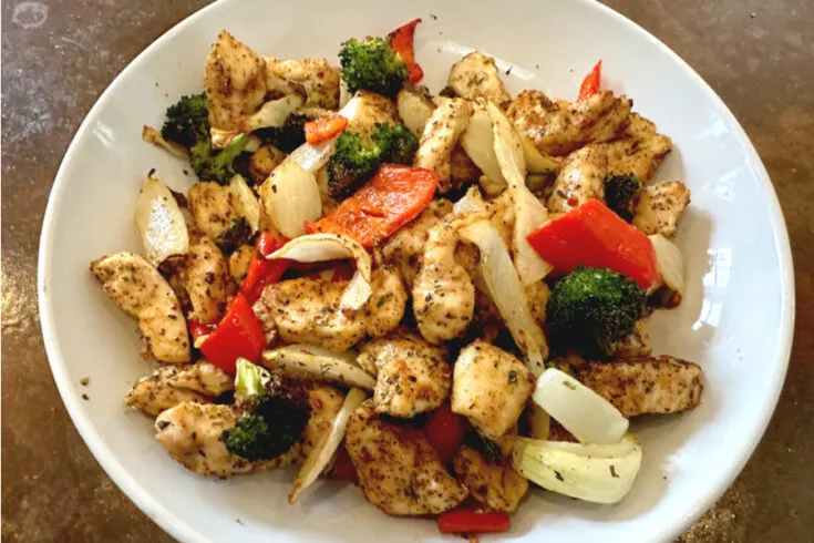 air fryer chicken and vegetables