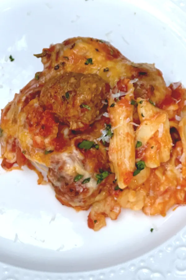 cheesy meatball casserole