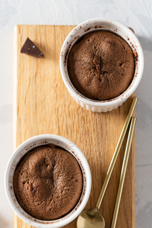 chocolate lava cakes baked 