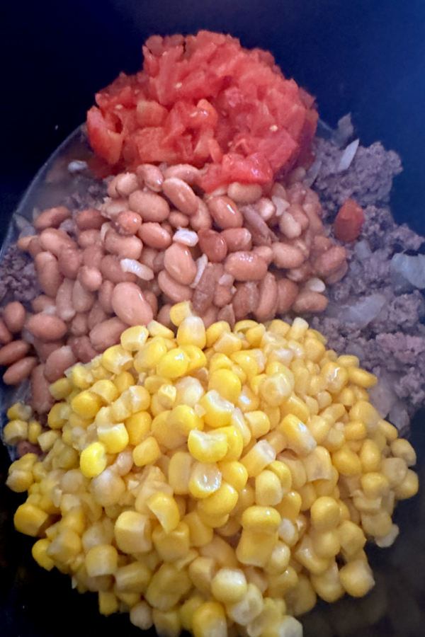 corn beans and tomatoes 