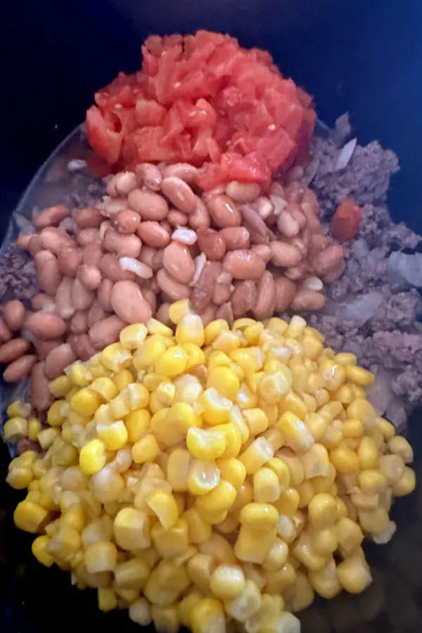 corn beans and tomatoes 