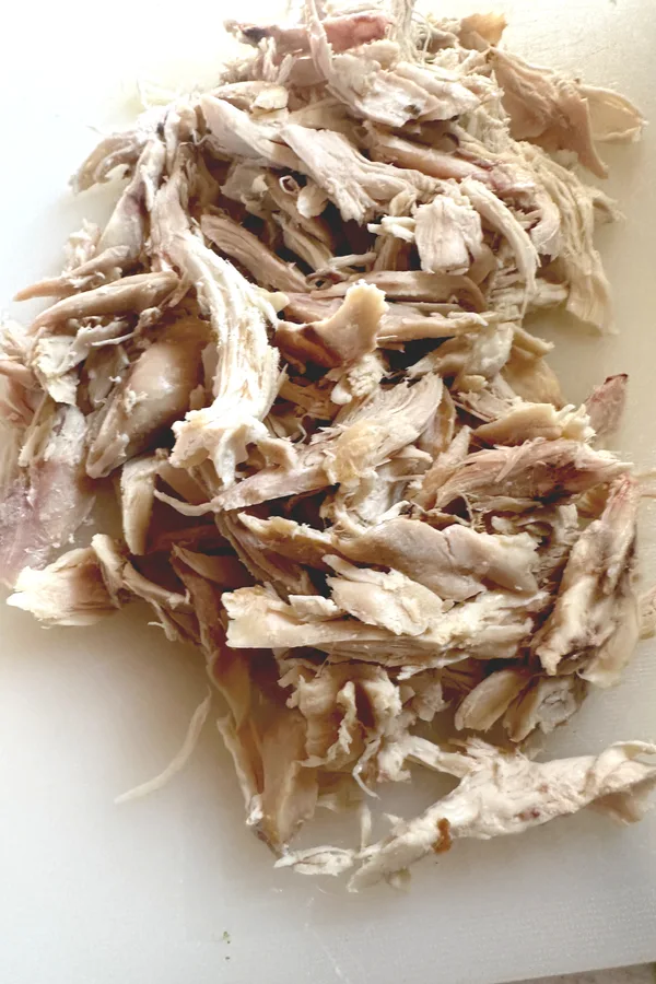 shredded leftover rotisserie chicken