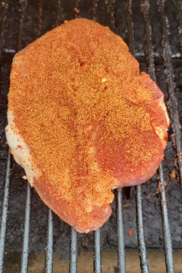 pork chop on the grill 