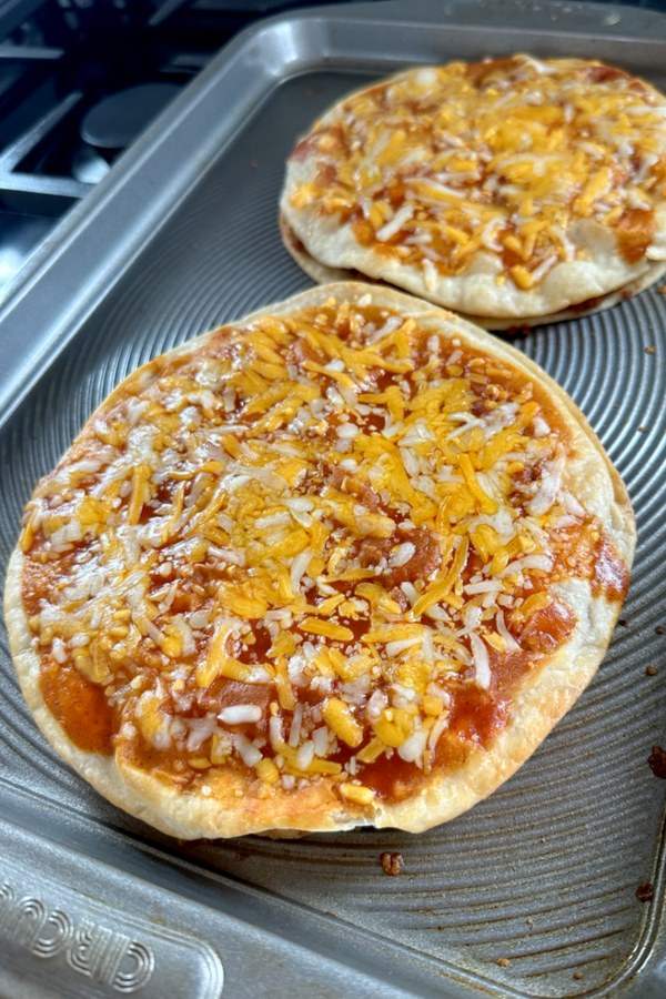 two Mexican pizzas 