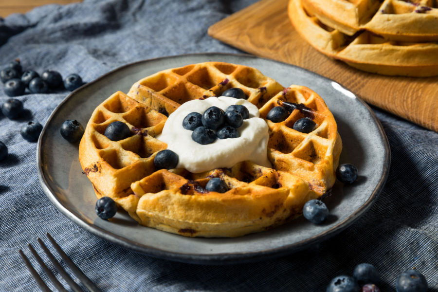 Homemade Blueberry Waffles Recipe - Make Your Meals