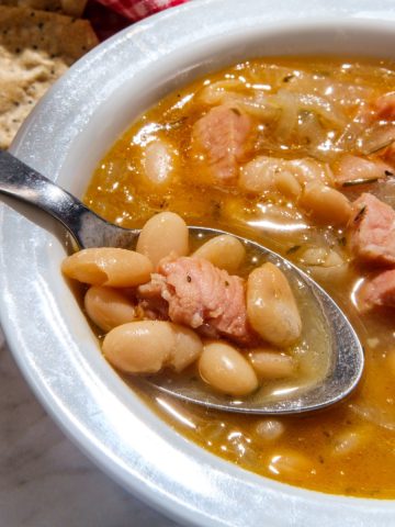 crock pot ham and bean soup