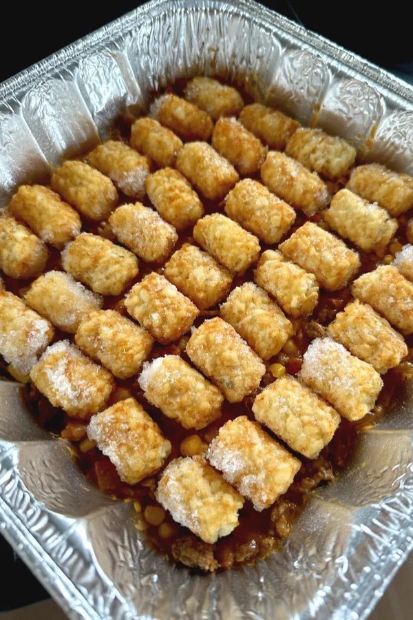 tater tots on casserole