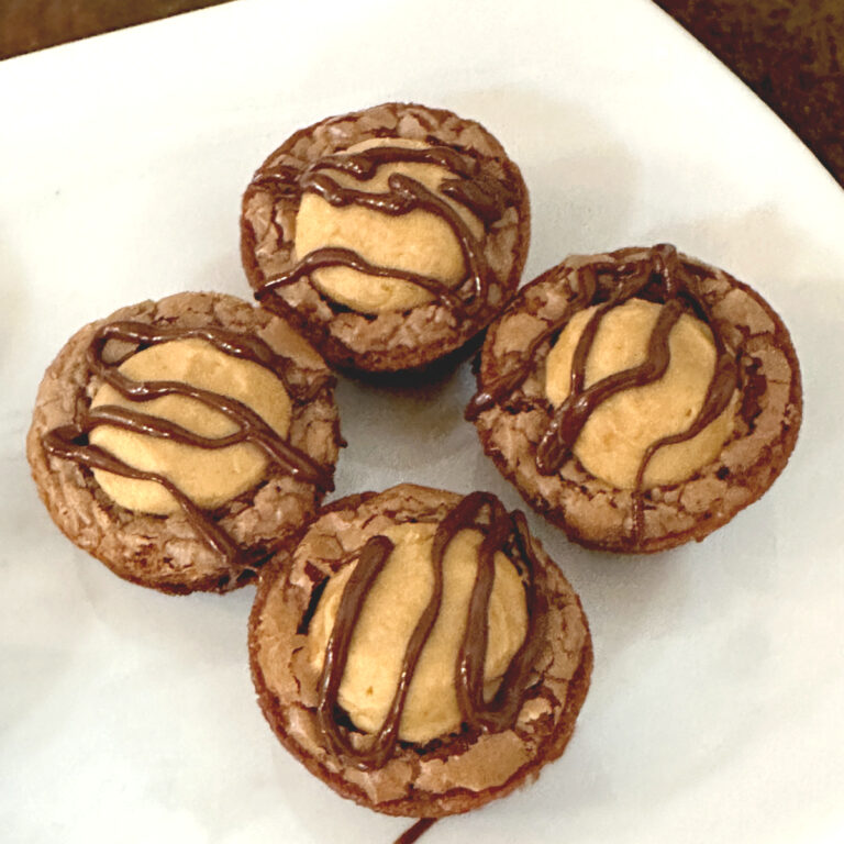 Buckeye brownie bites