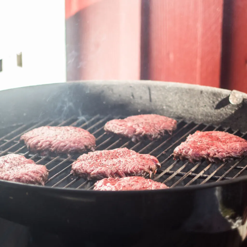 smoked hamburgers