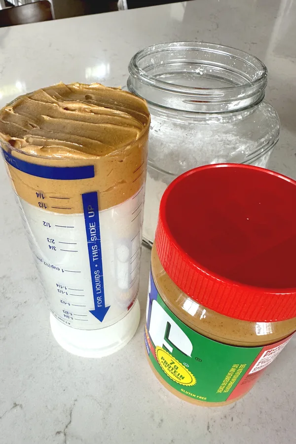 peanut butter in push measuring cup