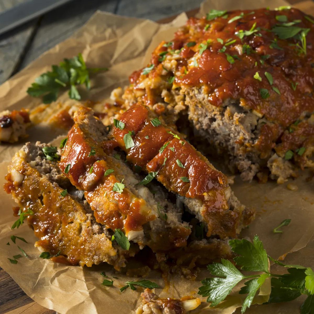 a cooked meatloaf made with one pound of ground beef.