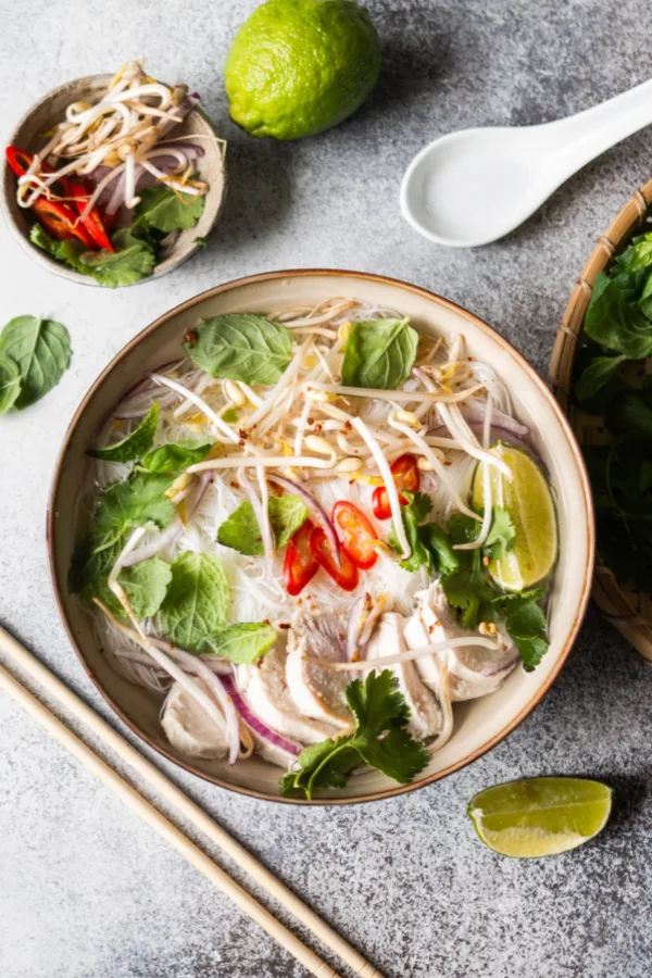 bowl of chicken pho