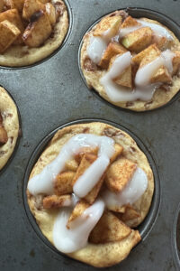 icing on apple muffins