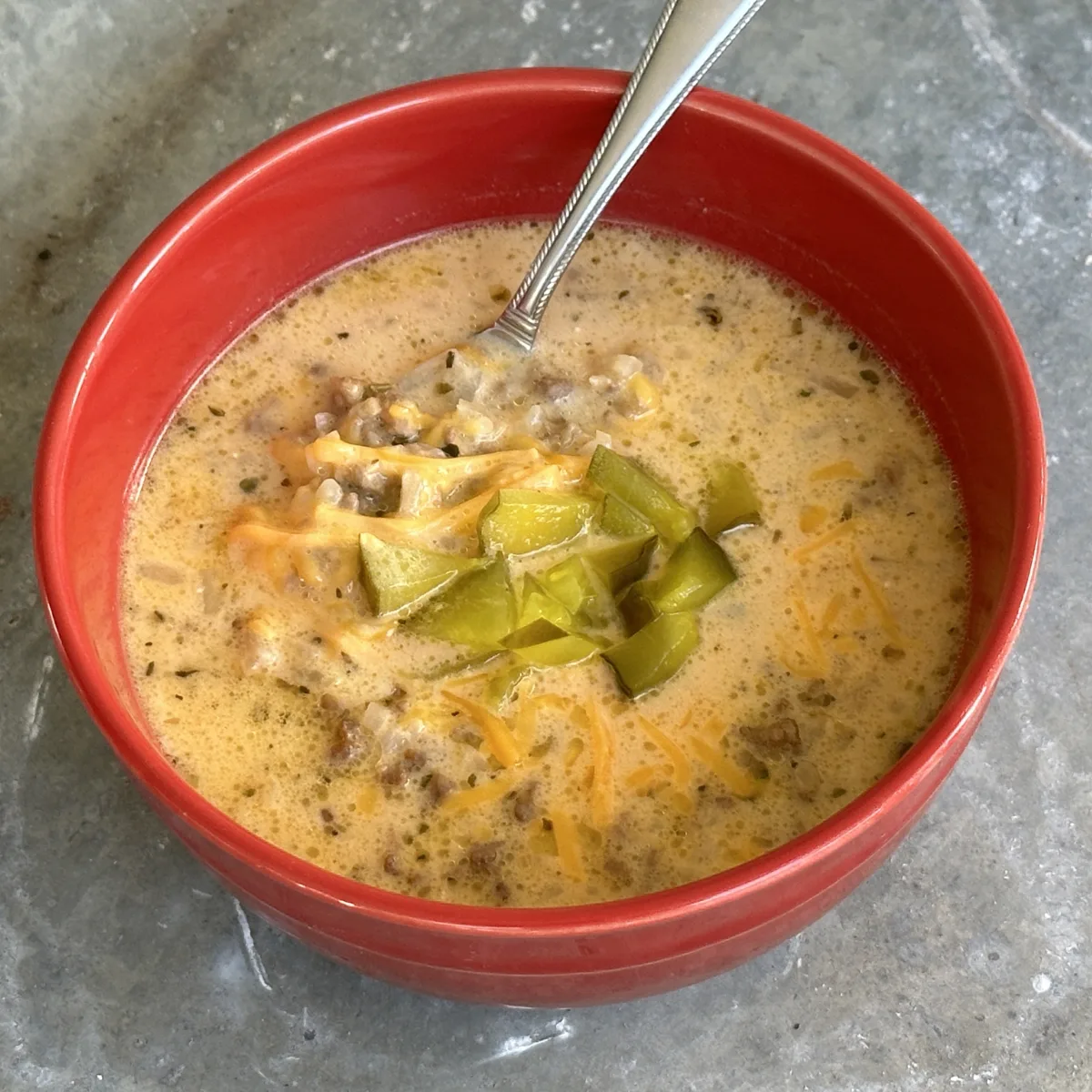 Low-Carb Cheeseburger Soup - An Easy Keto Dinner Recipe