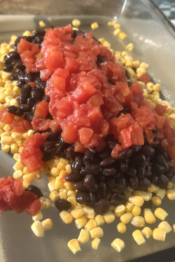 corn black beans and diced tomatoes