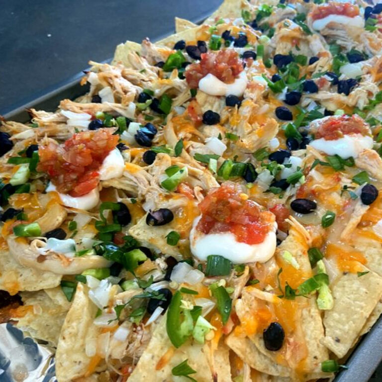 sheet pan chicken nachos