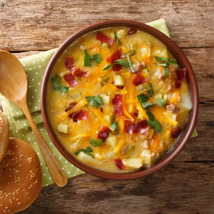 low carb cheeseburger soup