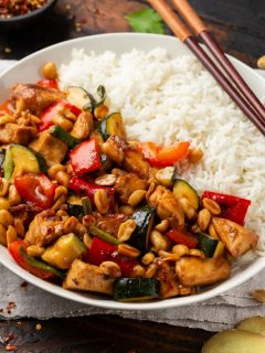 kung pao chicken and rice